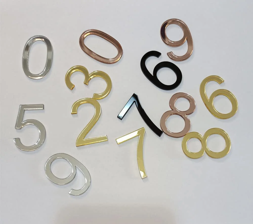 12pcs Black Arabic Acrylic Numerals,Arabic Laser Cut Numbers for Clocks ,cake topper, crafts