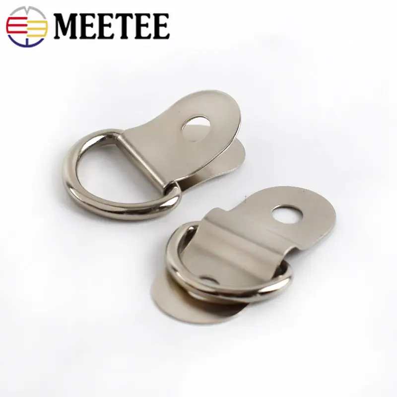 5 pezzi in metallo D anello rivetti fibbie arco ponte clip chiusura portachiavi scarpe stivali escursionismo gancio artigianale in pelle borsa fai