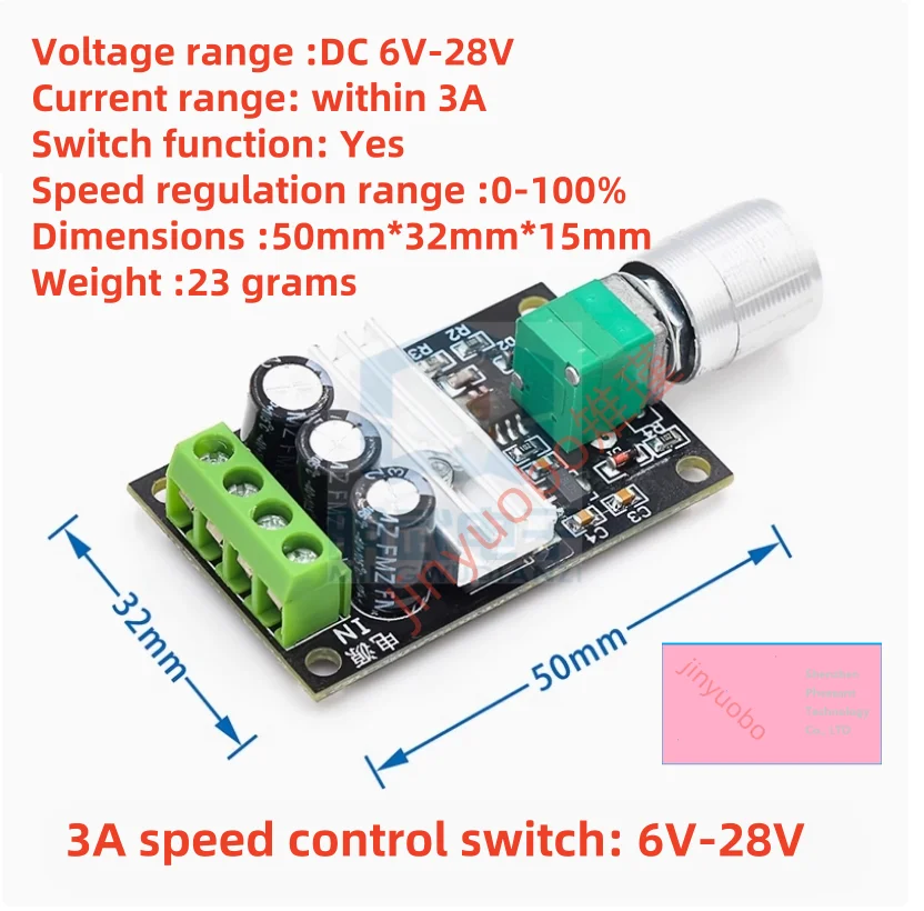 1-5PCS PWM DC motor speed controller 2A 3A 5A 10A speed control switch switch function 1803BK 1203BK