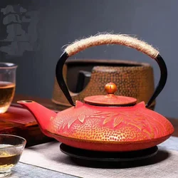 900ml Cast Iron Cherry blossoms  Kettle Teapot  Accessories Tea Set  House Decor for Friends Family Wedding  Lovers