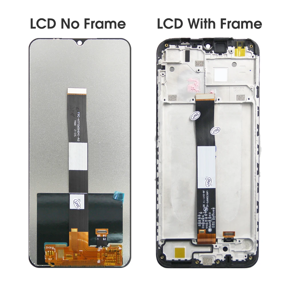 For Xiaomi Redmi 10A LCD 220233L2C Display Touch Screen Digitizer Replacement Parts For Redmi 10C 220333QL Screen With Frame