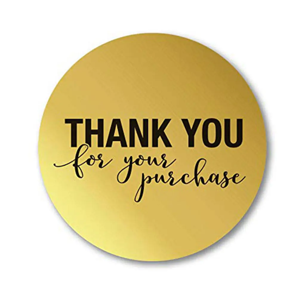 Round Thank You Stickers Roll Self-Adhesive High Quality Adhesive Perfect for Candy Bags Biscuit Packaging Notebook Furniture