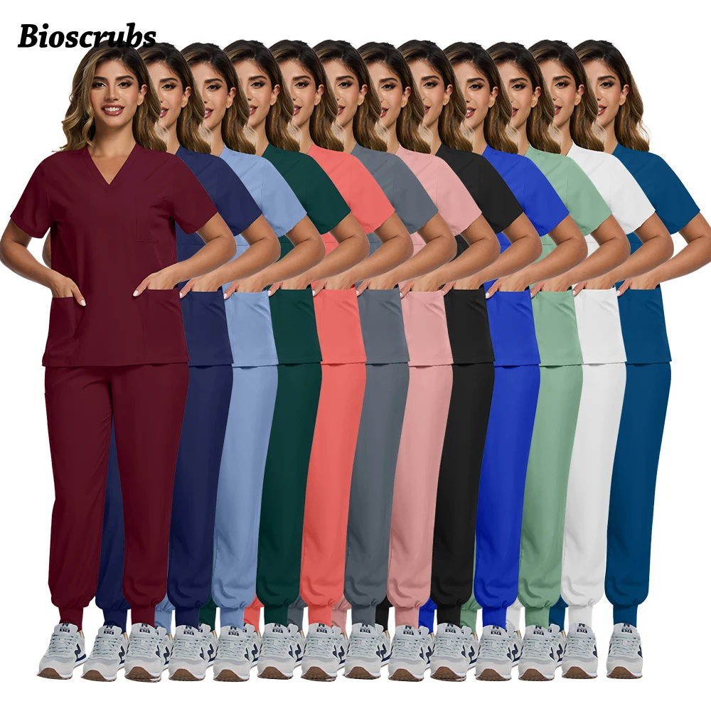 Wholesale Price Doctor Nurse Scrubs Set Women Men Lab Work Clothes Medical Uniforms Hospital Accessories Operating Room Workwear