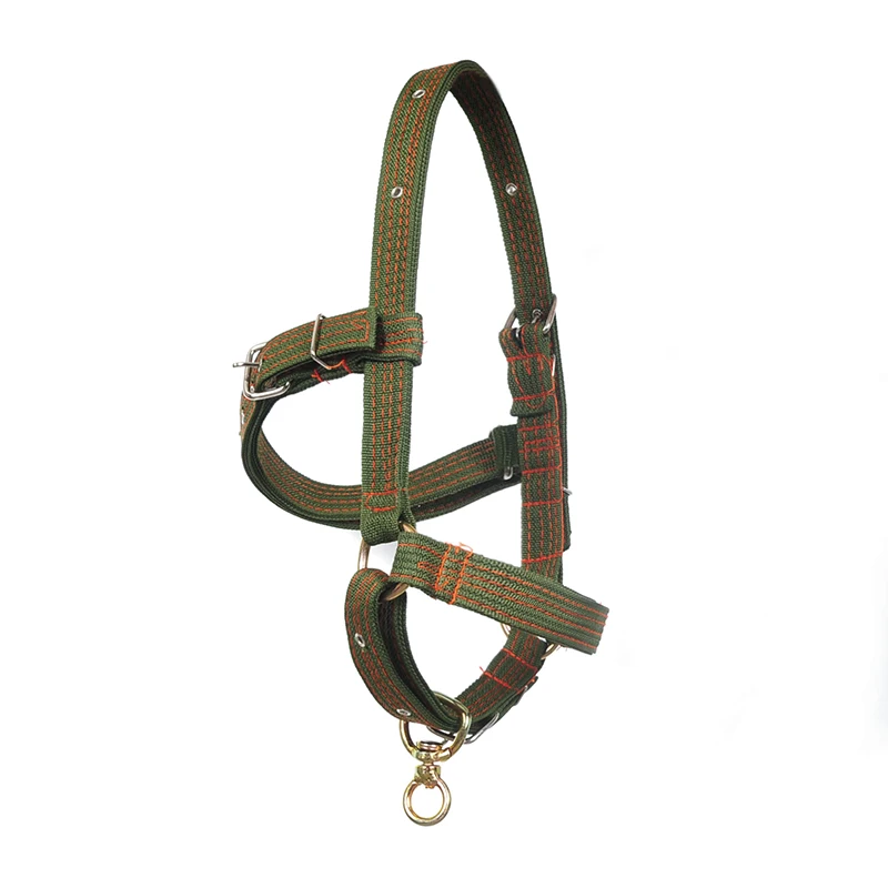 Heavy Duty Livestock Halter Adjustable Cow Halter Nylon Rope Lead for Cattle Farm Animals