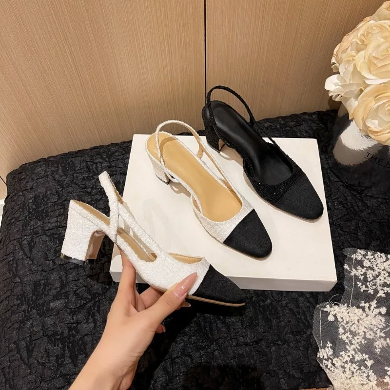 New Women Shoes Elegant French High Heeled Sandals for Woman Exquisite Round Head Casual Shoes Designer Shoes Sandalias De Mujer view 6