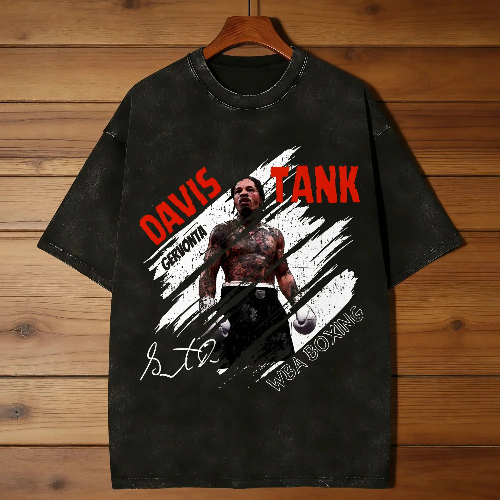 Harajuku Washed T Shirt Gervonta Davis Boxing Cotton T Shirts  Leisure Tshirt for Man Summer Y2K Basic Pattern Clothing