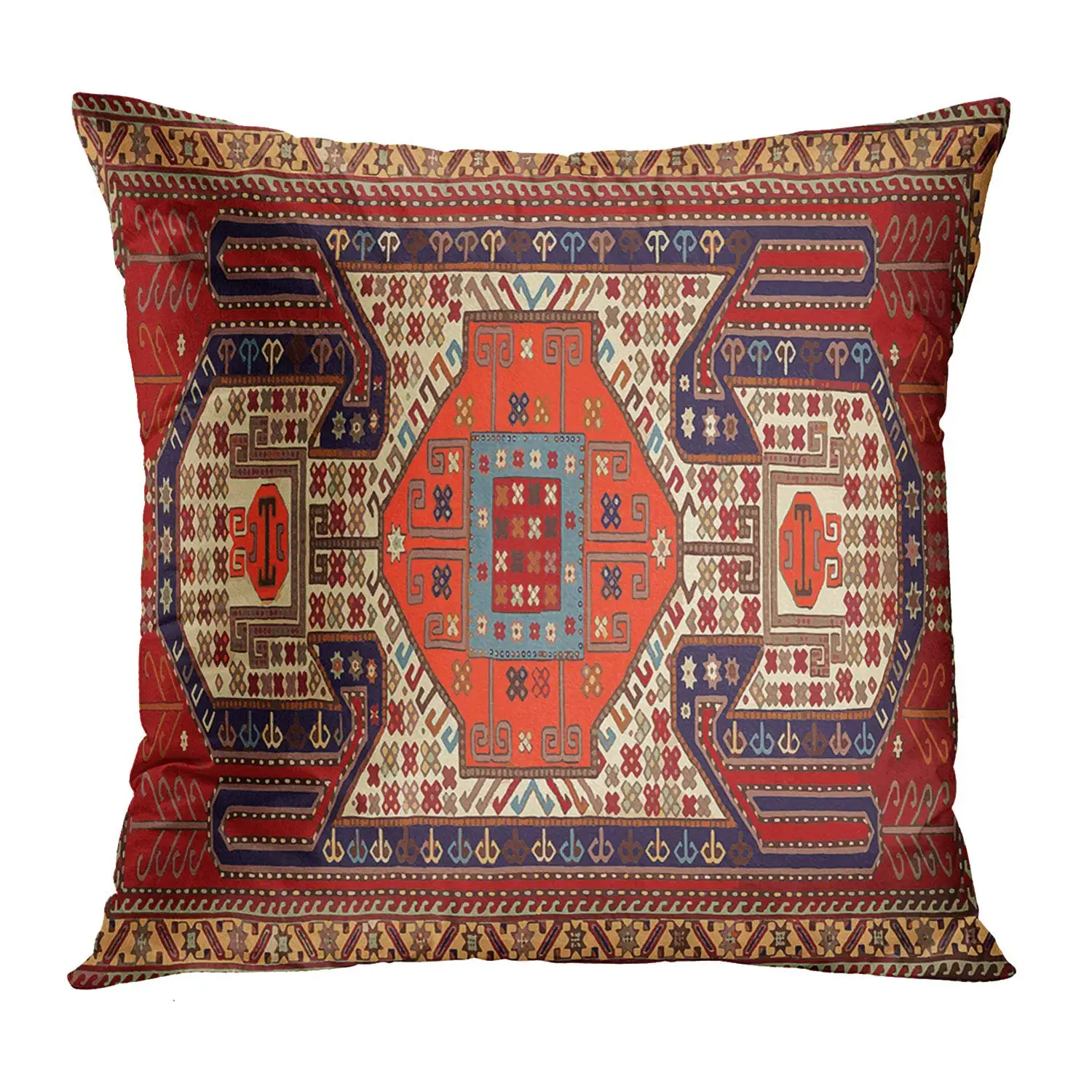 Red Moroccan ethnic style short plush pillowcase sofa cushion cover home decoration can be customized for you 40x40 50x50 60x60