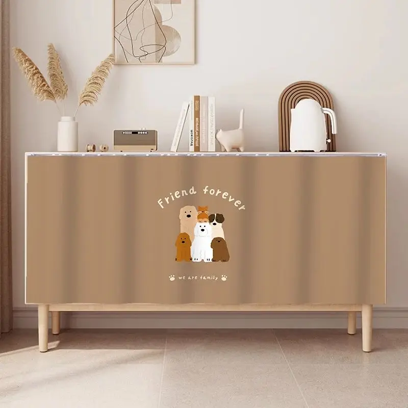 VIKAMA White Curly Puppy Bathroom Cabinet Curtain for Sink Vanity Dust Cover Skirt Modern Aesthetic Hanging Home Decor