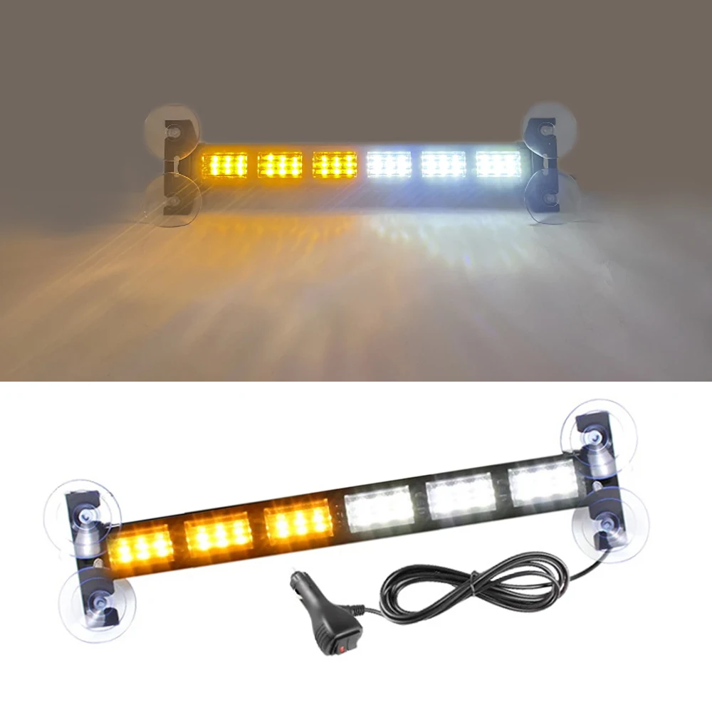 36 LED Strobe Warning Lights Emergency Flash Warning Lamp Windshield Bar  Traffic Advisor Flashing Lamp 12V 24 V