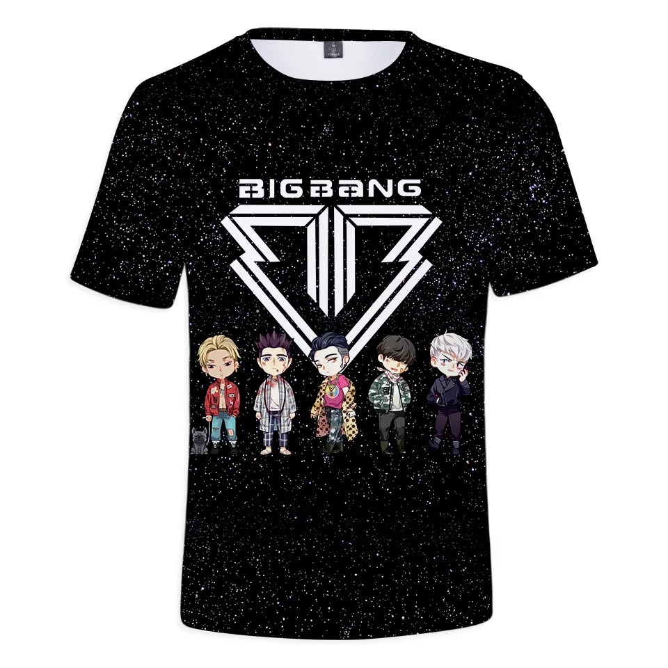 BIGBANG T Shirt Kpop G DRAGON T.O.P T Shirt Women Men Summer Short Sleeve Tee Korean Popular Fashion Gdragon Clothes For Fans