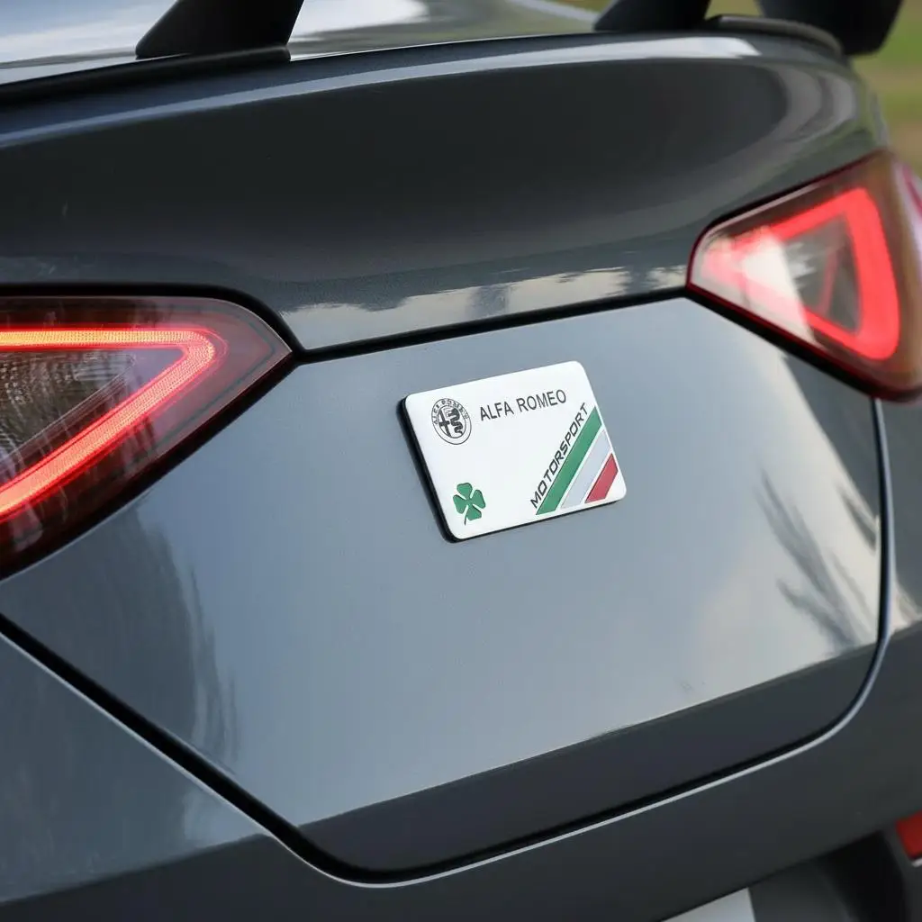 Para Alfa Romeo Italia Giulietta GT 159 147 156 Mito Brera Giulia F1 Stelvio Volante Clover, Emblema de Aluminio para Coche, Adhesivo Decorativo para Carrocería