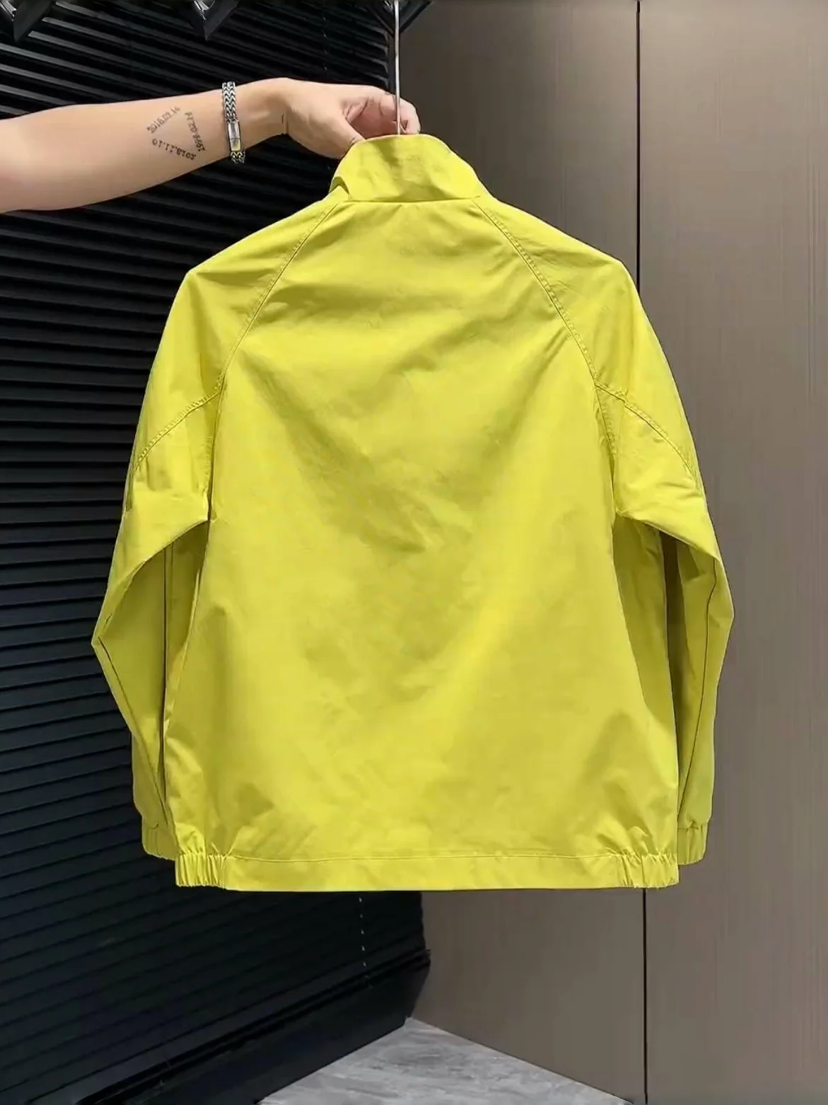 

Trendy Workwear Jaet Men's Spring Autumn ort Stand Collar Haome irt Sle 2025 New Men's ort Top Zipper Decorated ...