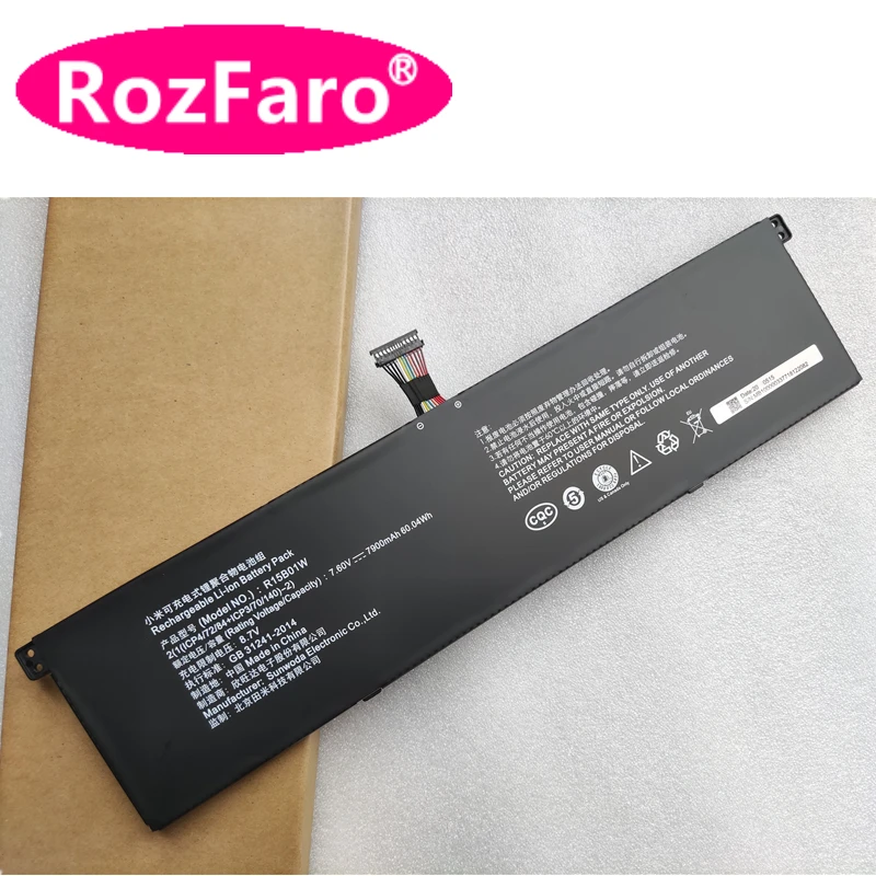 RozFaro-Bateria do portátil para Xiaomi Pro Air, 15.6 ", GTX, i3, 8130U, i5, 8250U, i7, 8550U, R15B01W, TM1701, 171501, AQ, AF, AL, FD, 181501, AB, FA