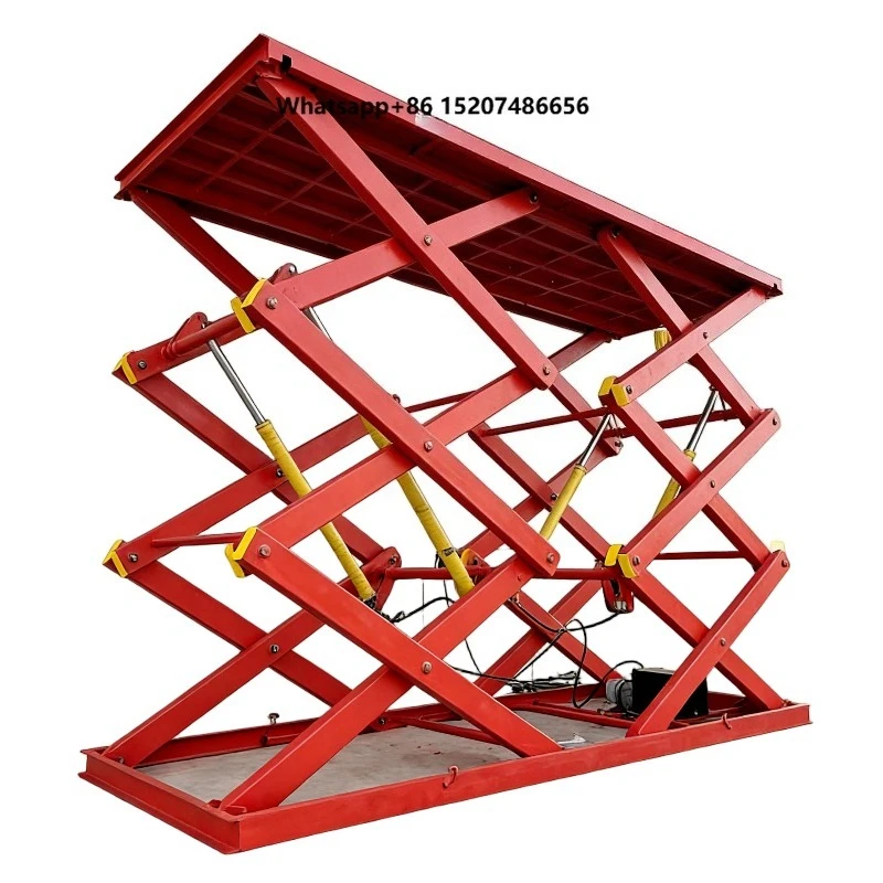Car Hydraulic Scissor Lift Platform Hoist with 0.5-50 Ton Capacity and 4-8m Lifting Height