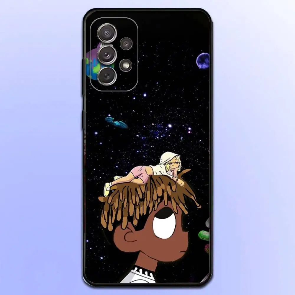 حافظة لهاتف Rapper 999 J-Juice W-WRLD لهاتف سامسونج S25، S24، S21، S22، S23، S30، Ultra، S20، Plus، Fe، Lite، Note، 10,9,5G غطاء أسود