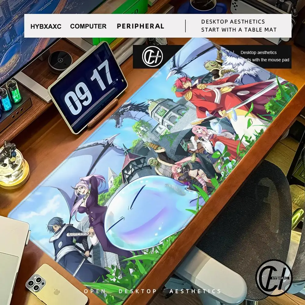 

Mouse Pad Cute a Slime HD Desk Pad Extended Gaming Keyboard Mats as Large 90x40cm XXL Reincarnated Gamer Mousepad