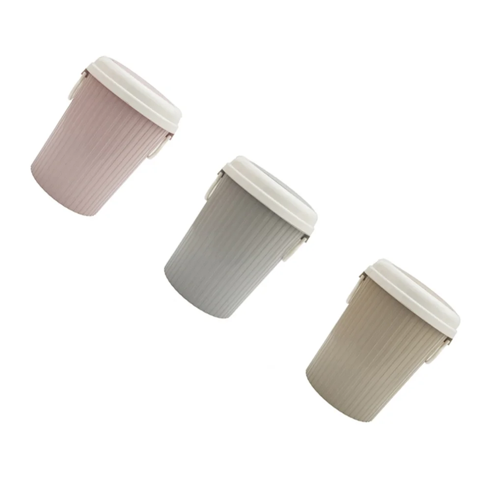

Minimalist Trash Can Grey Small Plastic Waste Bin For Home Kitchen Office Bathroom Living Room Portable Modern Design