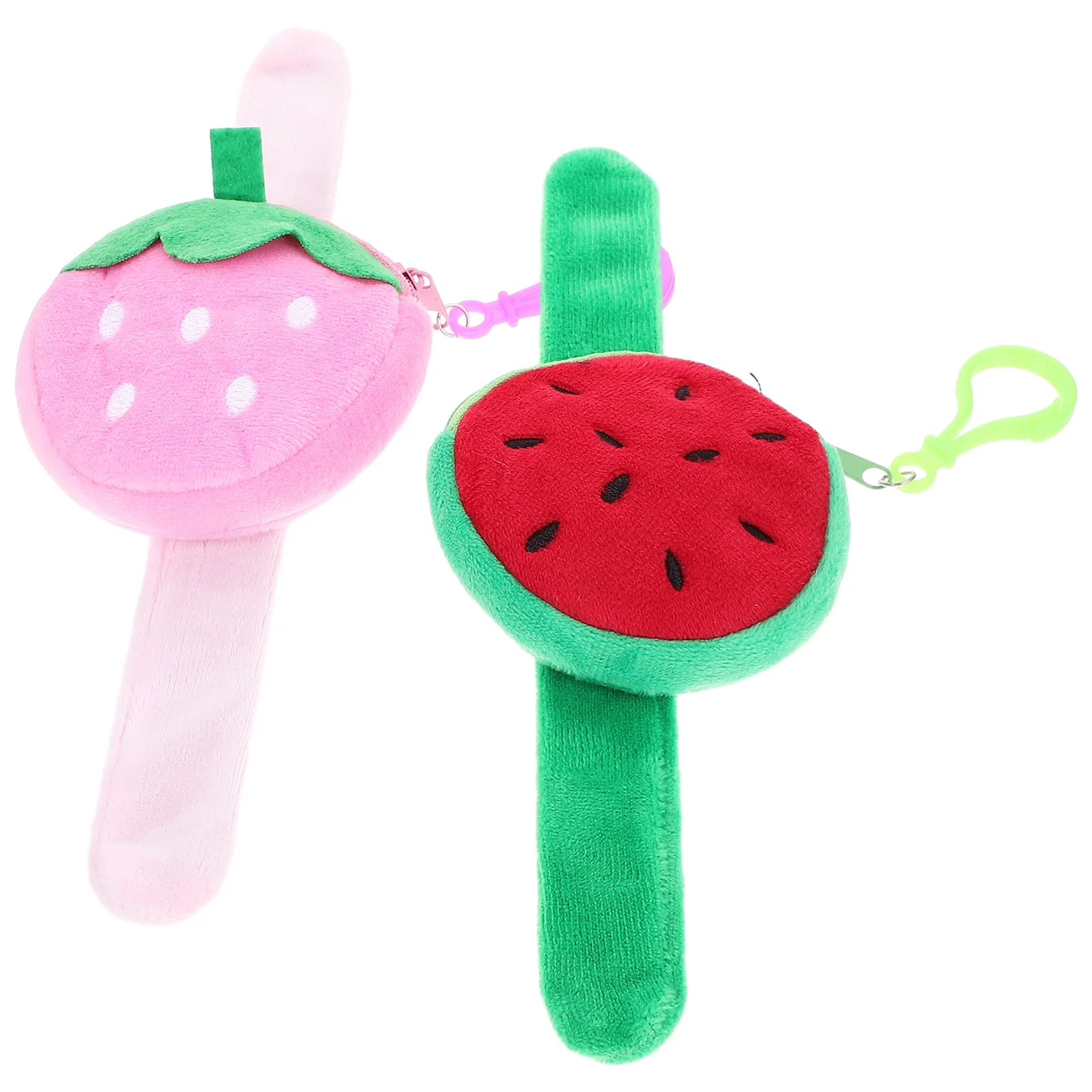 

2Pcs Fruit Theme Slap Bracelets Kids Strawberry Watermelon Wristband Party Favor Game Prize Slap Bracelets Party Favors