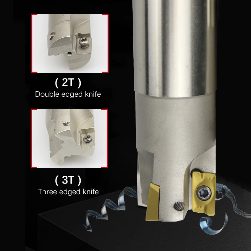 Soporte de fresa BAP400R de ángulo recto, barra de perforación CNC, cortador de fresado de carburo, adecuado para hoja APMT1604