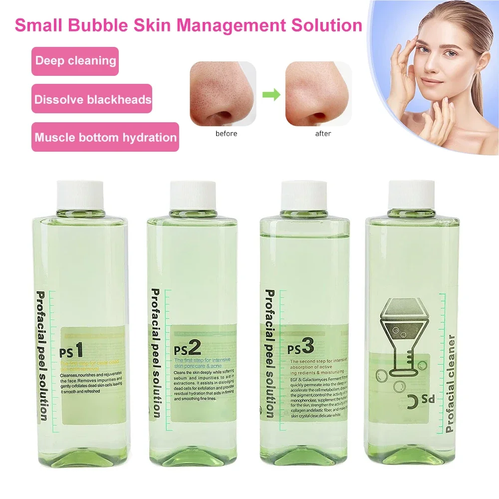 4 In 1 Face Serum Peeling Solution for Dermabrasion Machine Beauty Deep Cleaning Skin Care Essence Product Facial Hydra Liquid