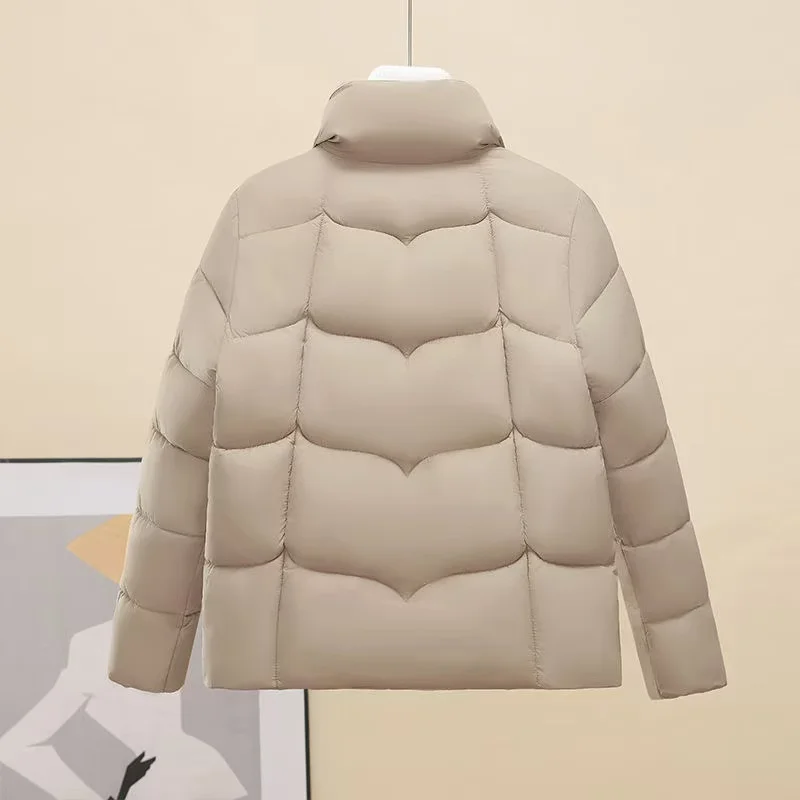 2025年ファッション ショート丈 ダウンコットンジャケット レディース 新作 厚手 スタンドカラー コート 秋冬 無地 ゆったり カジュアル アウター トップス