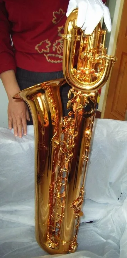 High Grade professional Gold plated  Tone Eb Baritone Saxophone