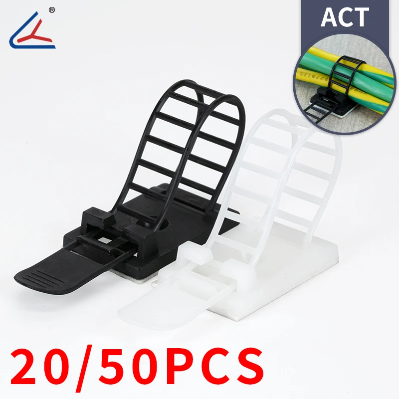 Adjustable Adhesive Cable Ties Cable Clips Wire Strap Cord Clamp for Cable Management at Home and Office  Nylon Zip Ties