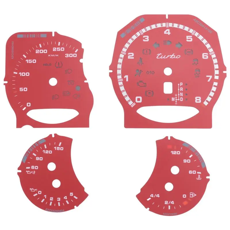 T17C Λ Gauge Face Dial Facelift For 971 Cayenne Macan 718 Paramera 911 Carrera 991 Dash Cluster Overlay