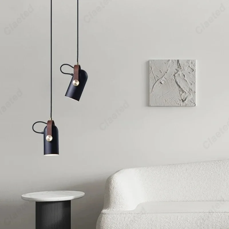 Nordic Unique Water Grain Pendant Lamp Black & White Options Decorative Home Lighting Fixture for Bedroom Bedside Living Room
