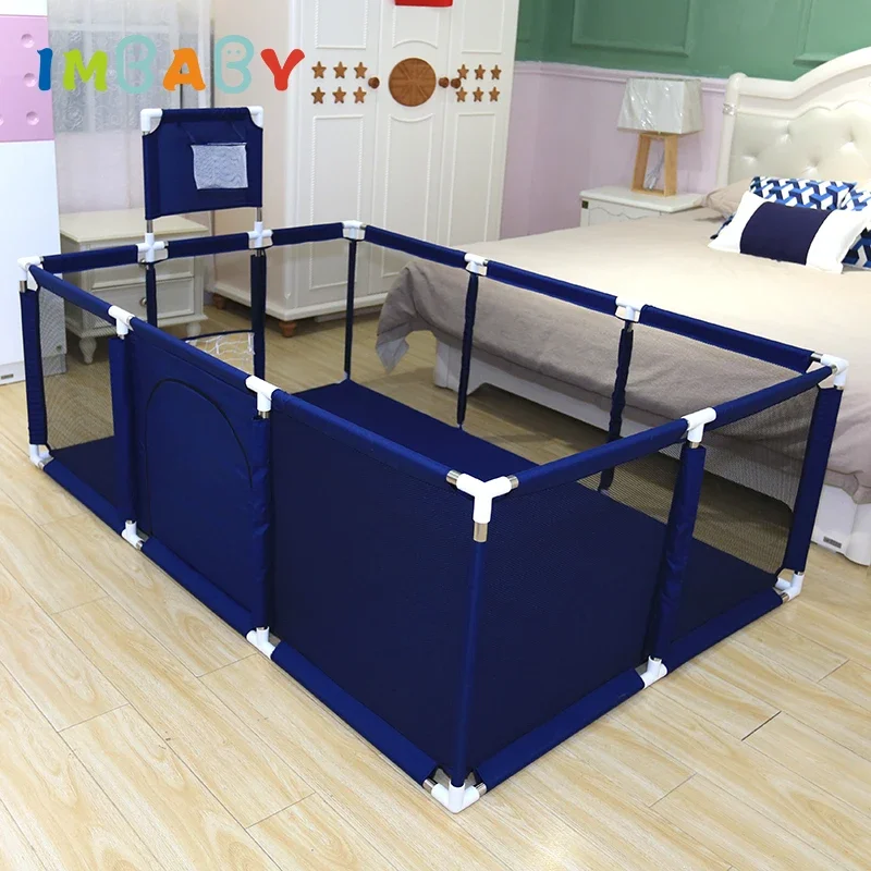 IMBABY Kids Fence Newborn Baby Playpen Safety Toddler Playground Park Indoor Children\'s Playpen with Ball Gates For 0-6 Years