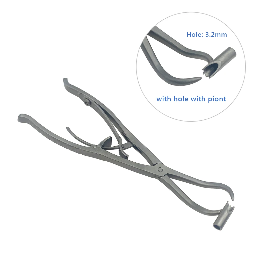 

Orthopedics Pointed Reduction Forceps Bone Plate Holding Forceps Orthopedics Instruments Self-locking forceps with hole