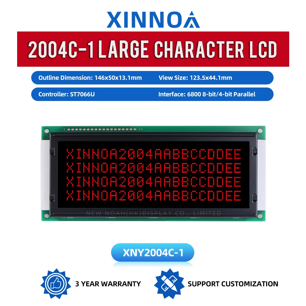 BTN schwarzer Film Rot 2004C-1 LCD-Modul mit großem Zeichen 4*20 4X20 4002 Controller ST7066U Display mit großem Zeichen