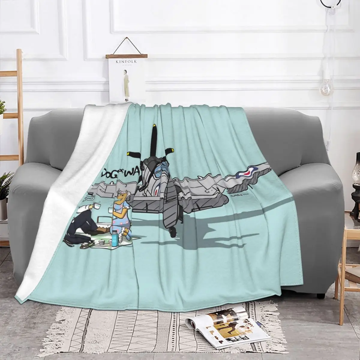 Supermarine Spitfire Airplane Blanket Fleece Flannel Summer Multifunction Thin The Dogs Of War Throw Blankets For bed Bedspread