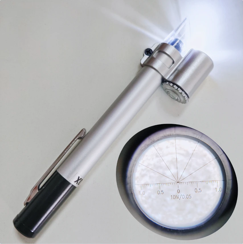 50X 100X LED Pen Pocket Microscope Portable High Magnification Mini Magnifying Glass for Jewelry Identification