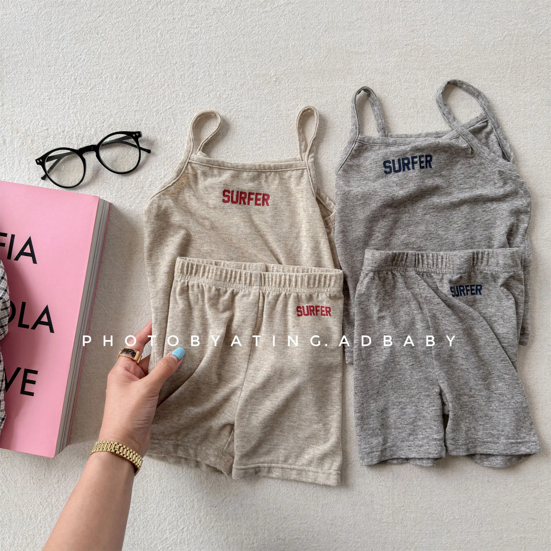

2026 Summer New Girls Sleeveless Sling Vest + Shorts 2pcs Suit Baby Girl Thin Cotton Casual Clothes Set Loose Toddler Outfits