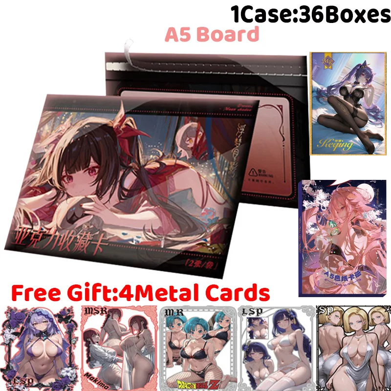 

Floating Dream Qianying Acrylic A5 Board Rare Collection Sexy Waifu Cards ACG Girls Booster Box Hobbies Gifts