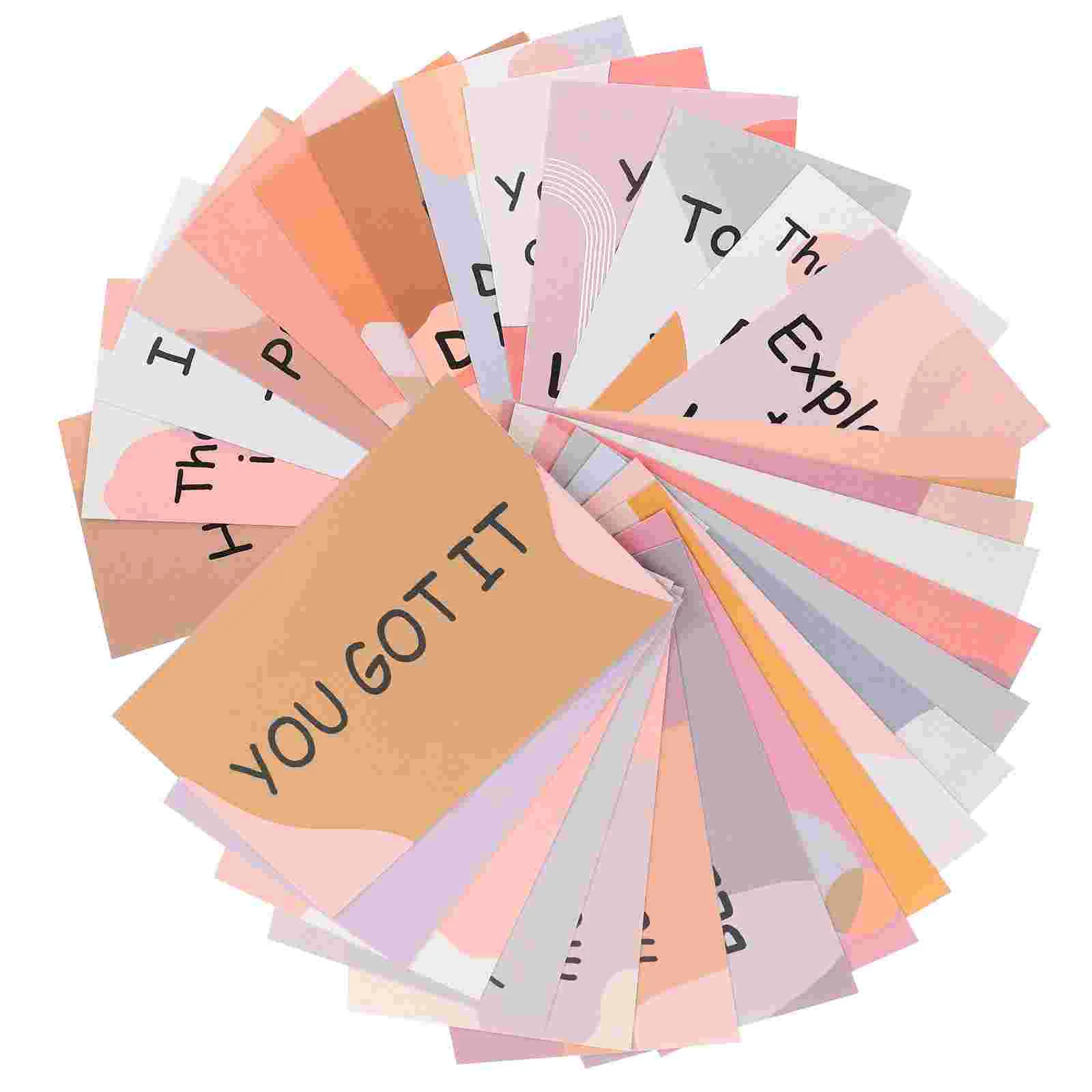 

30 Pcs Motivational Cards Accessory Colorful for Encouragement English Inspirational Quote Students