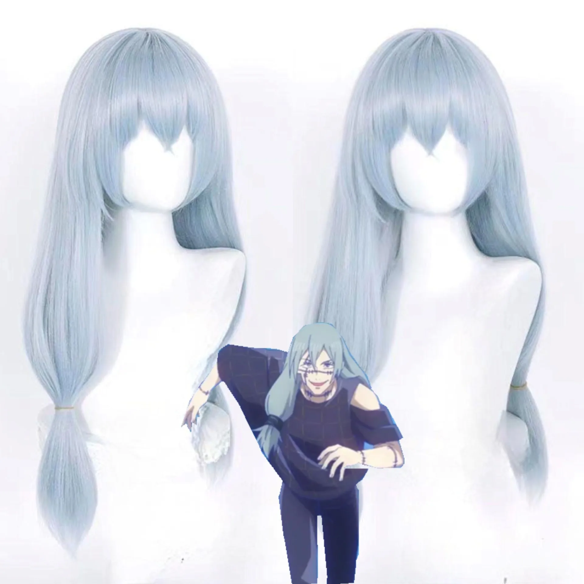 

Jujutsu Kaisen Real Person Cosplay Wig Kamo Thick Anime Ponytail Long Hair Cosplay