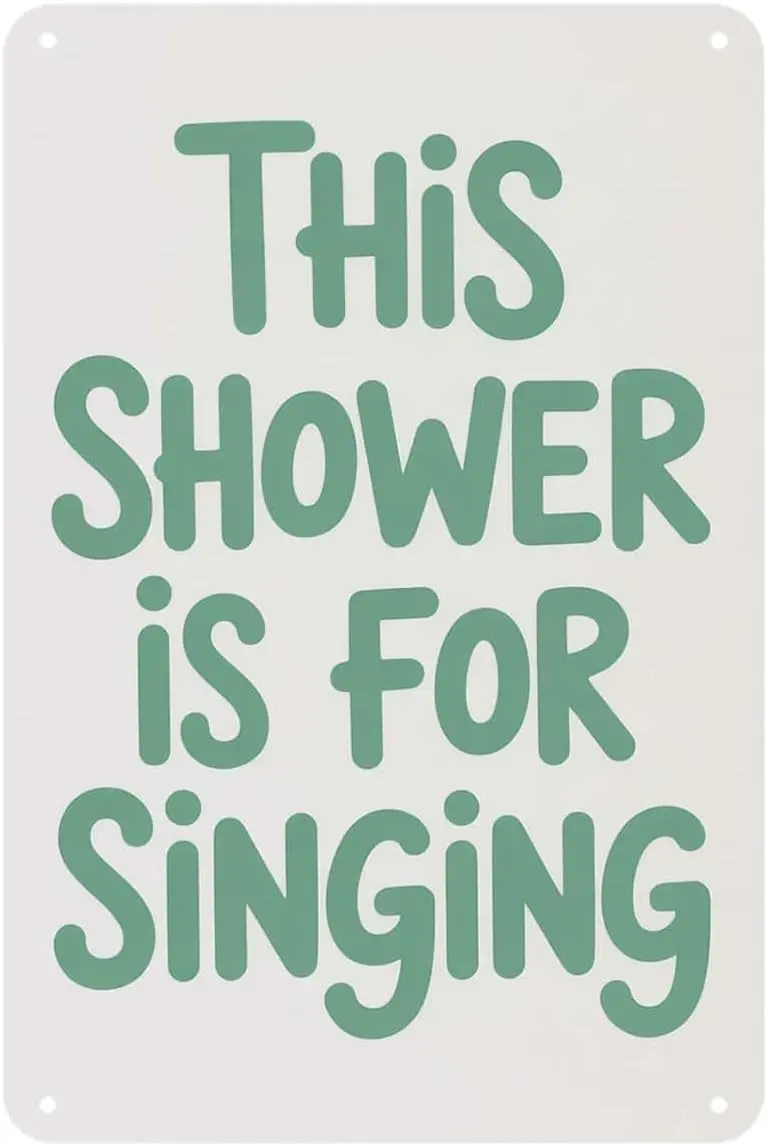 Funny Bathroom Rules Quote This Shower Is For Singing Tin Sign Aesthetic Minimalist Vintage Metal Signs Wall Decor for Kitchen B