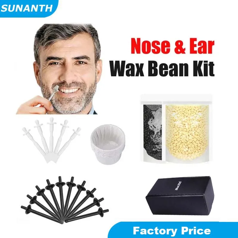 1/3Set 50g Nose Ear Hair Removal Wax Kit Painless & Easy Mens and Women Nasal Waxing Lightweight Portable Hair Removel Tools