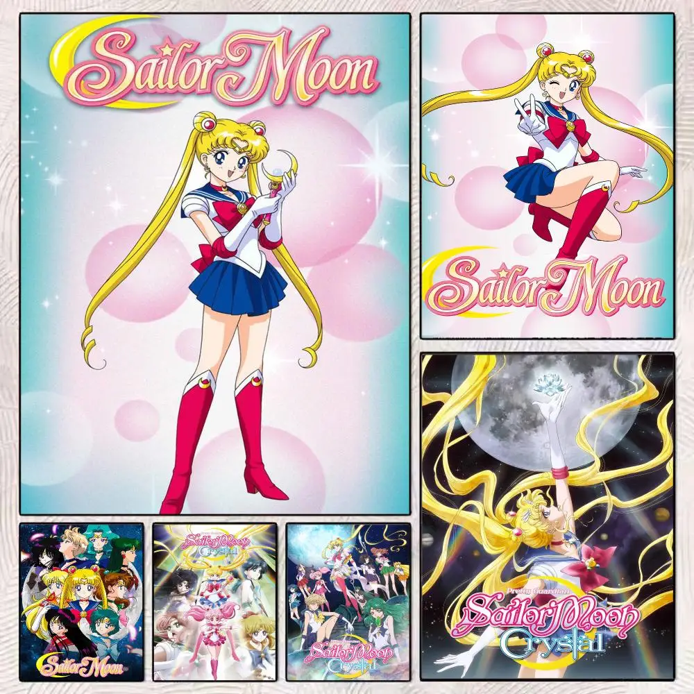 Anime Spoof S-Sailor Moon Painting Calligraphy Aesthetic Canvas Wall Poster Modern Room Bedroom Cafe Wall Artwork