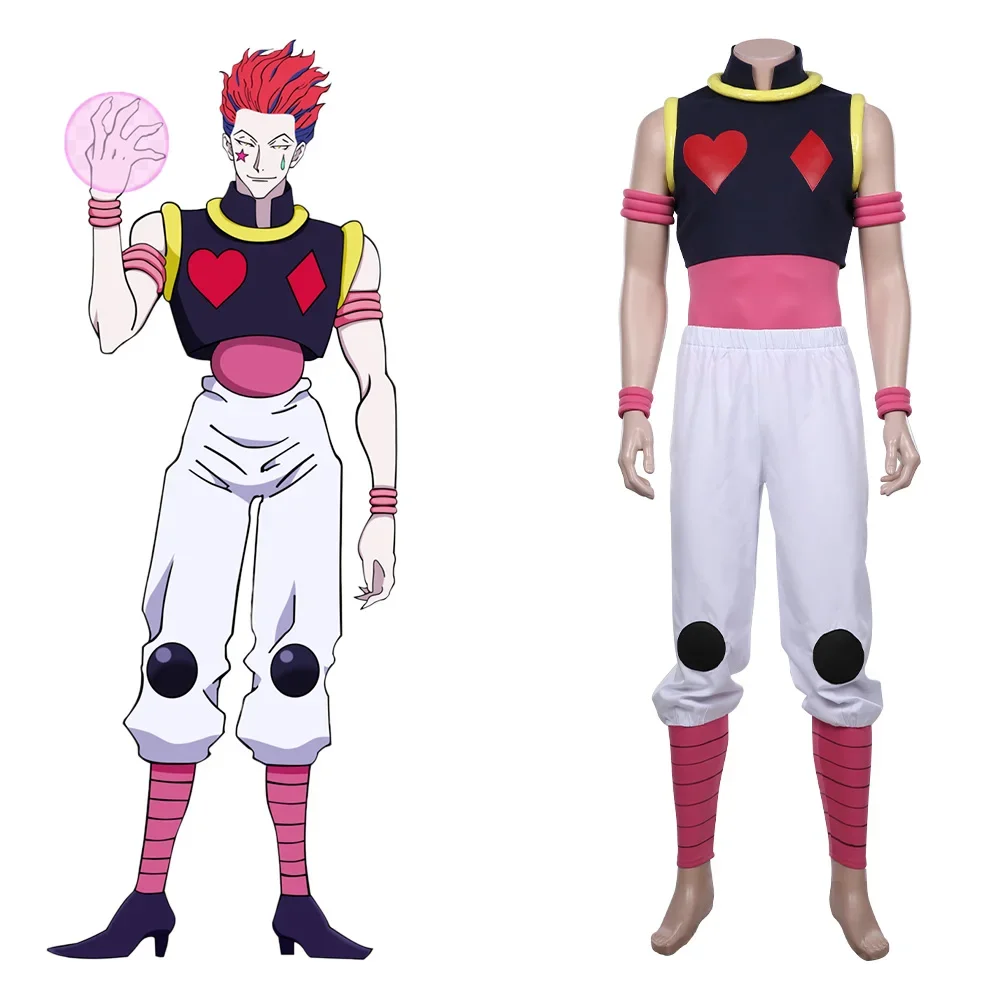 

HUNTER×HUNTER Hisoka Cosplay Costume Vest Pants Outfits Halloween Carnival Suit