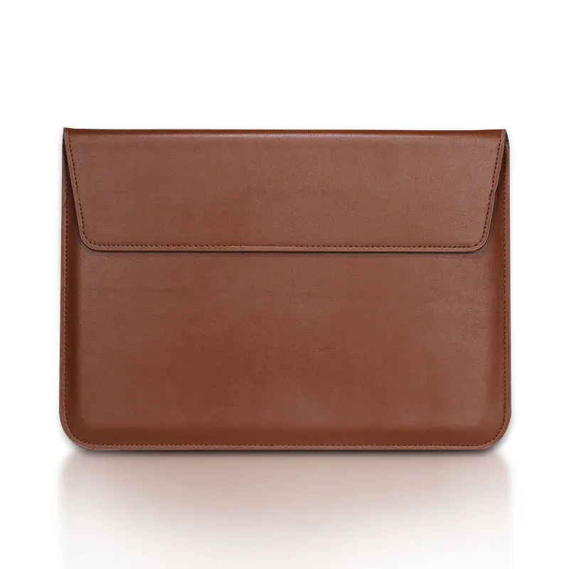 

PU Leather Laptop Sleeve Handbag Envelope Style for MacBook pro 13 Compatible with Dell Lenovo Notebooks - Protective Cover Bag