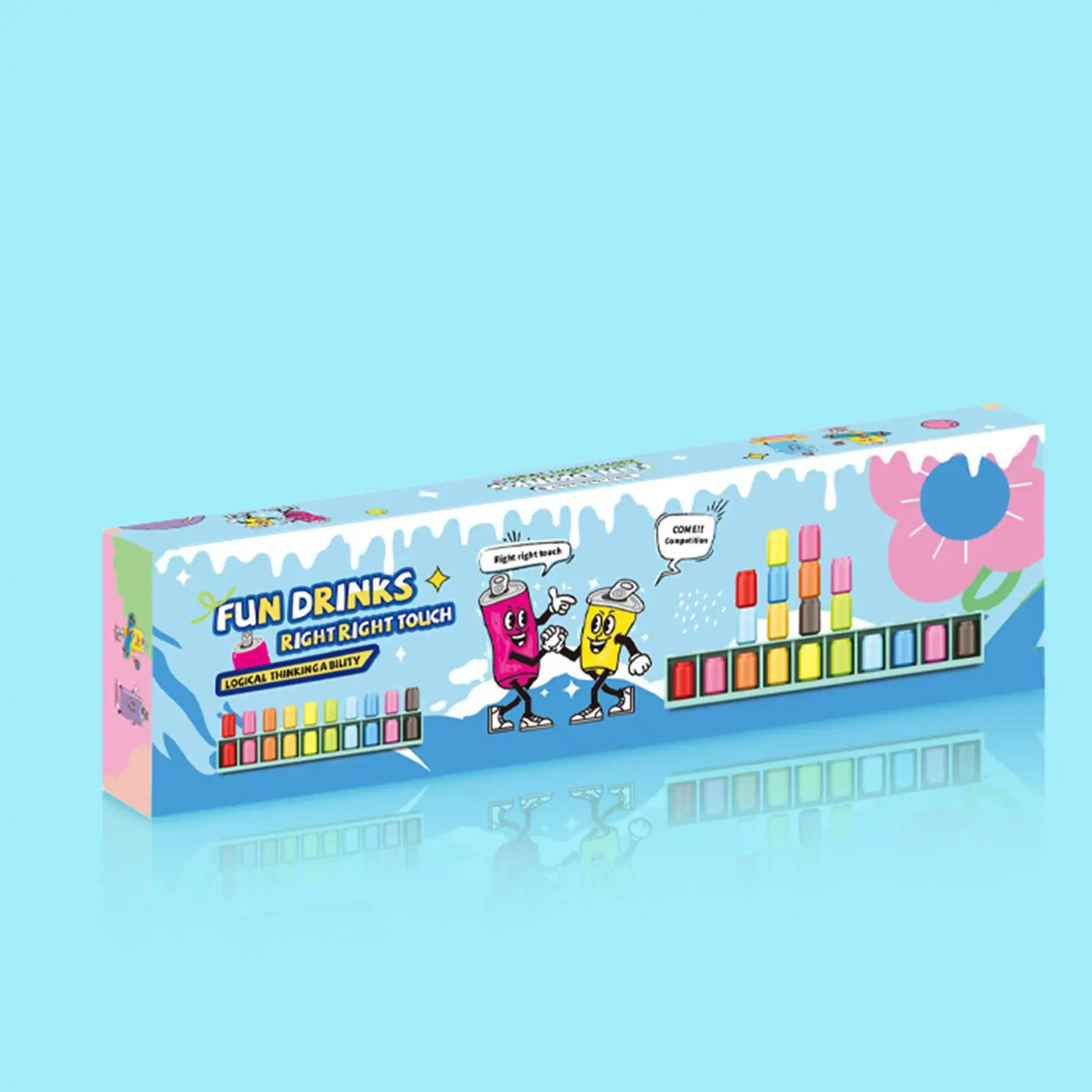 Bouteille de jeu de correspondance de mémoire, jouet de devinette de couleur, bouteille amusante pour taquiner le cerveau, jeu de correspondance de couleurs pour la collecte de l'école maternelle