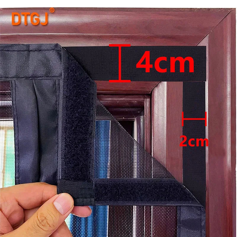 DTGJ Magnetic Mesh Screen Doors Mosquito Net Anti Fly Insect Door Mesh Open from Side 2 Automatic Closing Size Can Be Customized