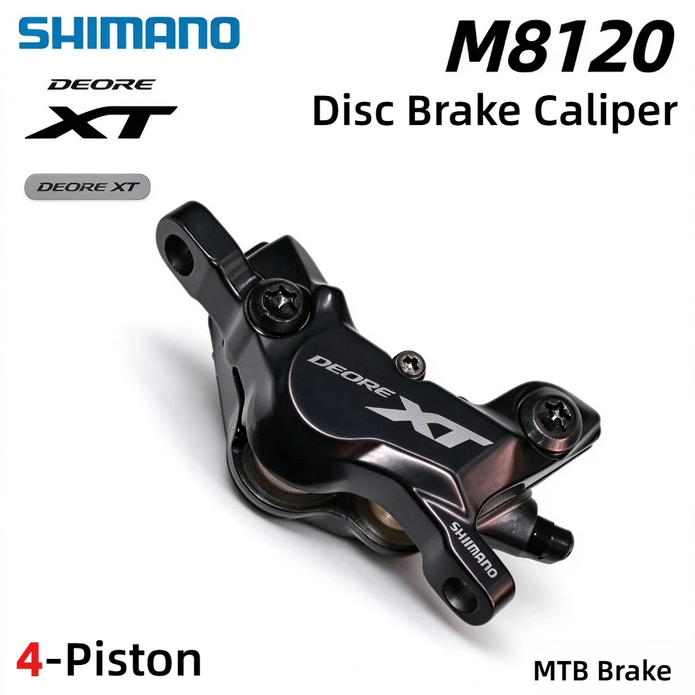 SHIMANO DEORE XT BR-M8120 4-Piston Hydraulic Caliper Ice Tech Post Mount MTB Enduro DH, Optional Pads D03S D02S N03A N04C M810