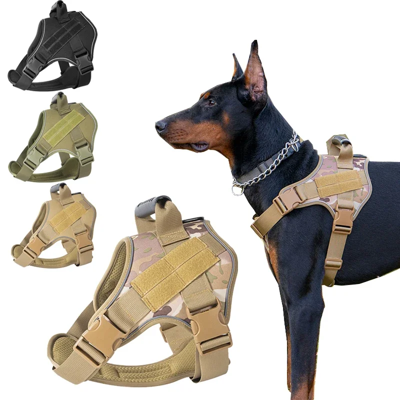 Tactical Dog Harness Military Dog Vest Pet Harness German Shepherd Pet Training Pet Vest Military Dog Harnesses For All Dogs