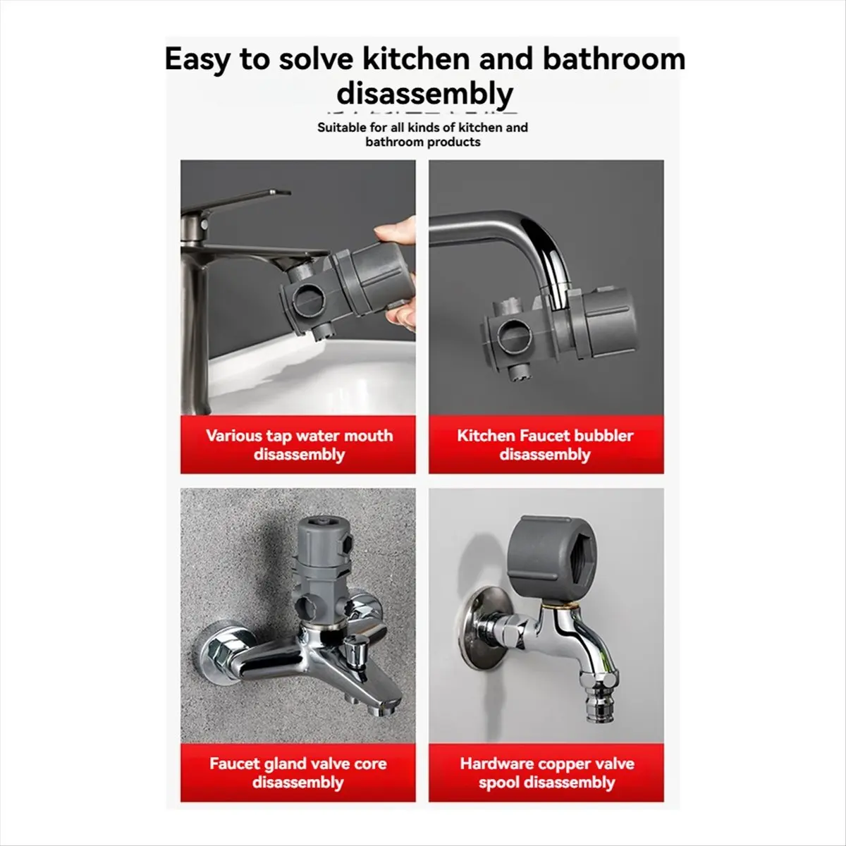 618 Mega Sale 2Set All-in-One Wrench Tool Set for Faucet, Multifunctional Faucet Wrench for Bathrooms and Kitchens