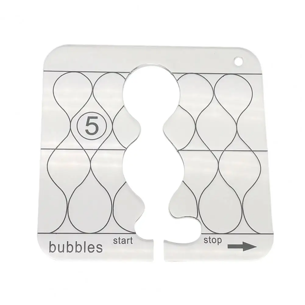 Precise Quilting Patterns Practical Acrylic Quilting Template Free Motion Ruler for Diy Craft Domestic Sewing Machine Enhance