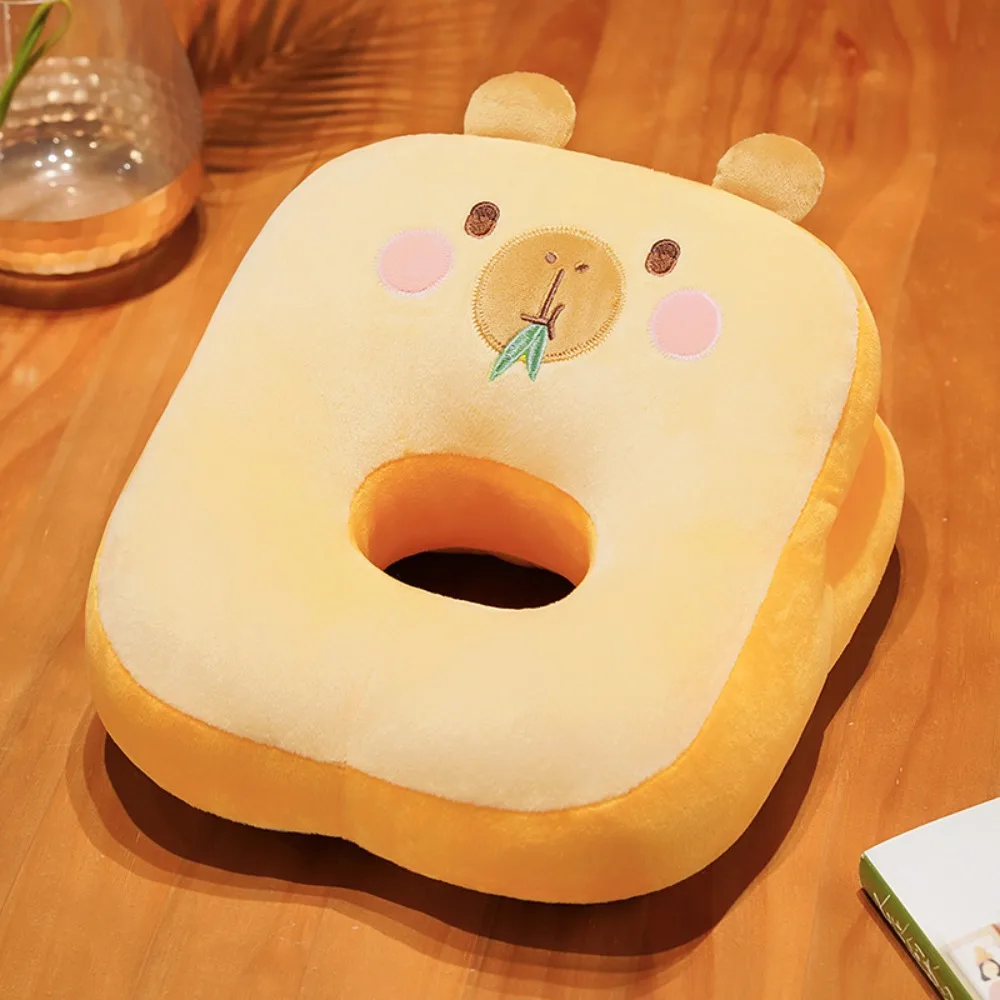 Double-sided Capybara Office Nap Pillow Super Soft Plush&Ice Silk Hand Warmer Pillow Keep Warm Stuffed Capybara Neck Pillow